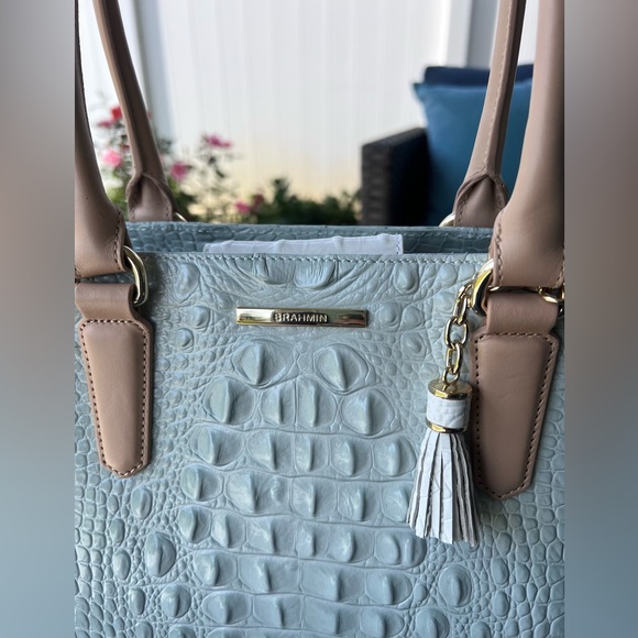 Mint Green Brahmin Satchel - BRAND NEW w/ tags - Picture 4 of 7